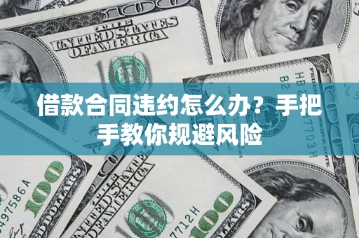武汉借款合同违约怎么办？手把手教你规避风险