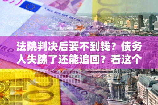 武汉法院判决后要不到钱？债务人失踪了还能追回？看这个方法！