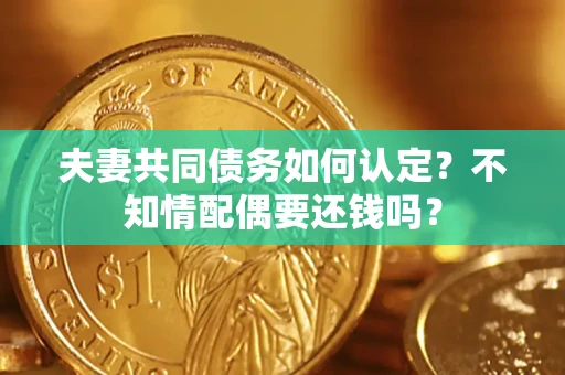 武汉夫妻共同债务如何认定？不知情配偶要还钱吗？