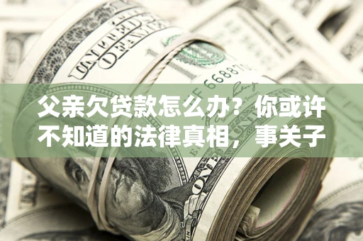 武汉父亲欠贷款怎么办？你或许不知道的法律真相，事关子女未来
