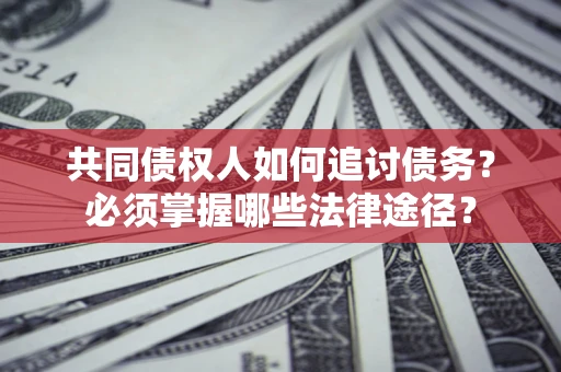 武汉共同债权人如何追讨债务？必须掌握哪些法律途径？