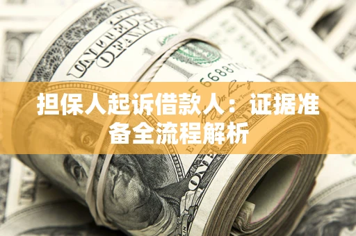 武汉担保人起诉借款人：证据准备全流程解析