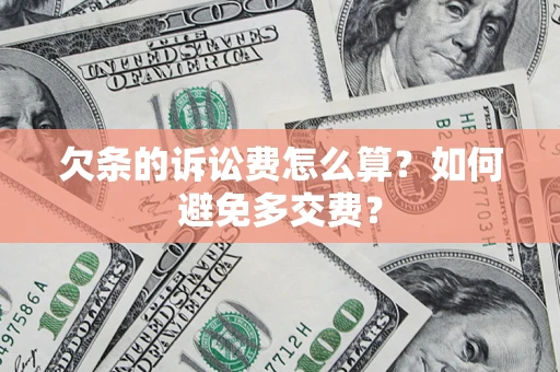 武汉欠条的诉讼费怎么算？如何避免多交费？