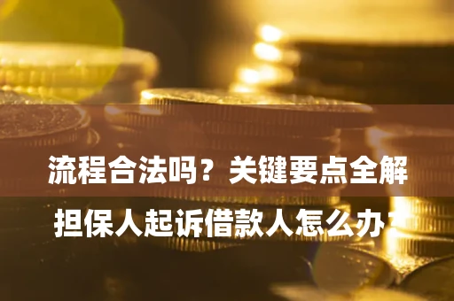 武汉

担保人起诉借款人怎么办？流程合法吗？关键要点全解析