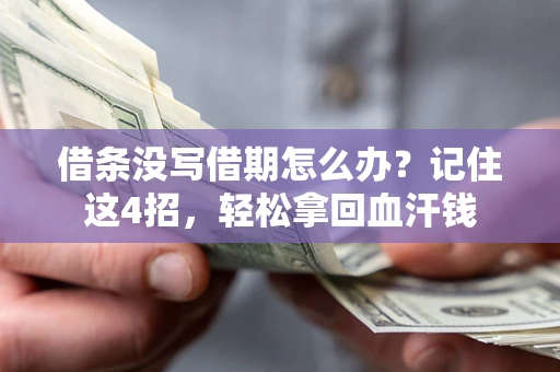 武汉借条没写借期怎么办？记住这4招，轻松拿回血汗钱