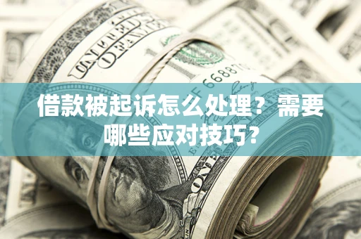 武汉借款被起诉怎么处理？需要哪些应对技巧？