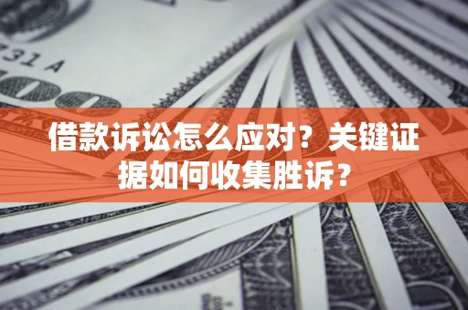 武汉借款诉讼怎么应对？关键证据如何收集胜诉？