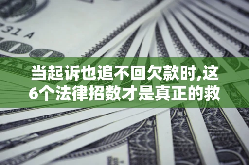 武汉当起诉也追不回欠款时,这6个法律招数才是真正的救命稻草